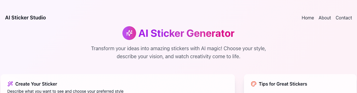 AI Sticker Studio